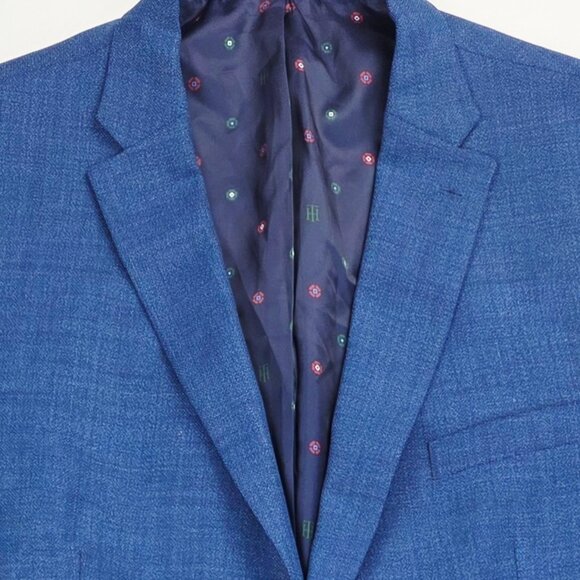 Tommy Hilfiger Size 46R Mens Blue Sport Jacket Blazer Wool Blend Two Back Slit - Picture 15 of 15
